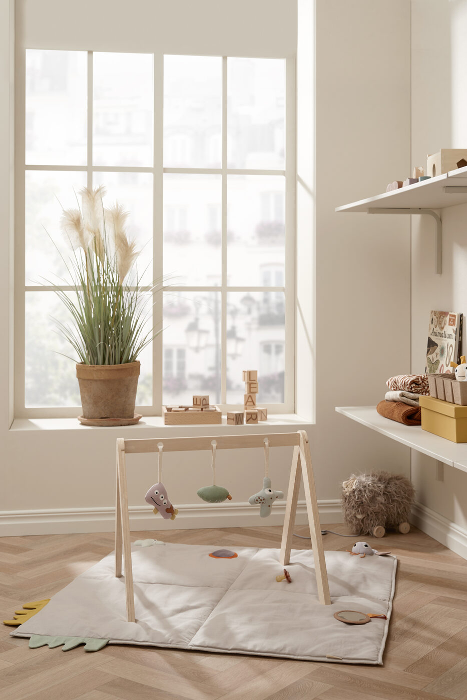 Cadre en bois de gym pour bébé, jouets suspendus en bois pour bébé, jouets  en bois