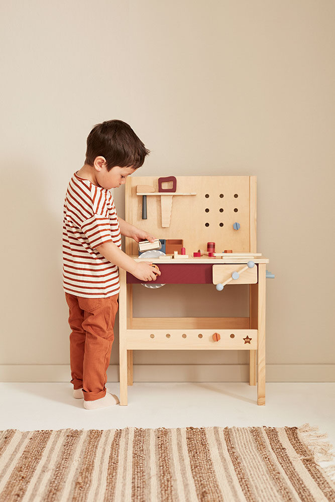 Kids Concept® Mallette à outils enfant Kid's Hub bois