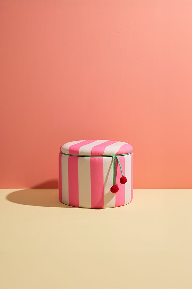 Sittpuff cylinder med förvaring rosa |  | Bra Leksaker