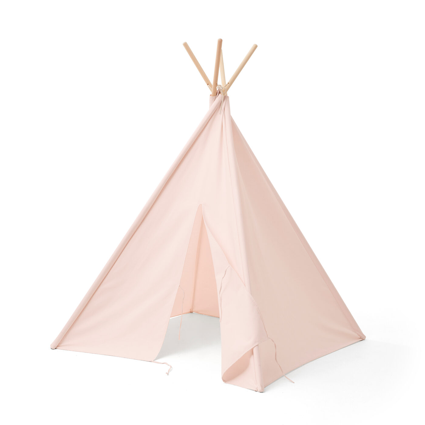 Tente Tipi Enfant avec Sac Peau de Pêche Rose 120x120x150 cm