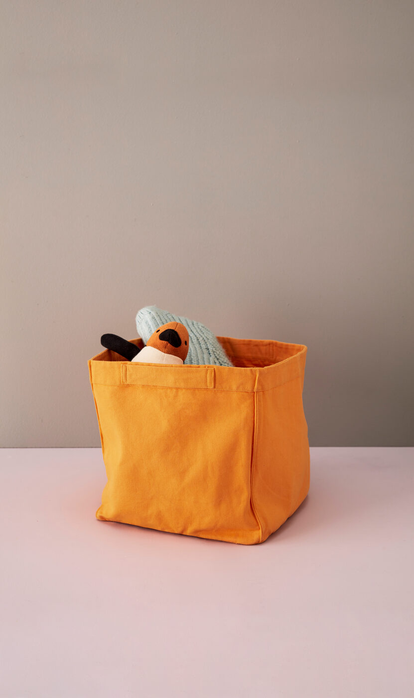Kids Concept® Boîte de rangement tissu beige clair 30x30x30 cm